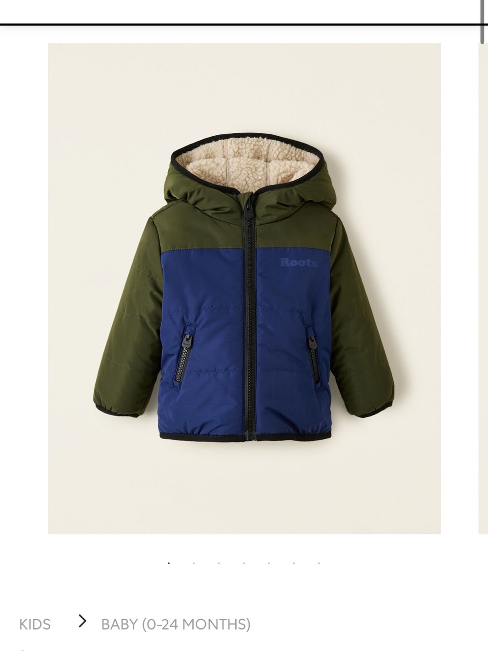 Roots Baby Reversible Shearling Fleece Jacket